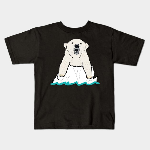 Polar Bear Kids T-Shirt by Mark Ewbie